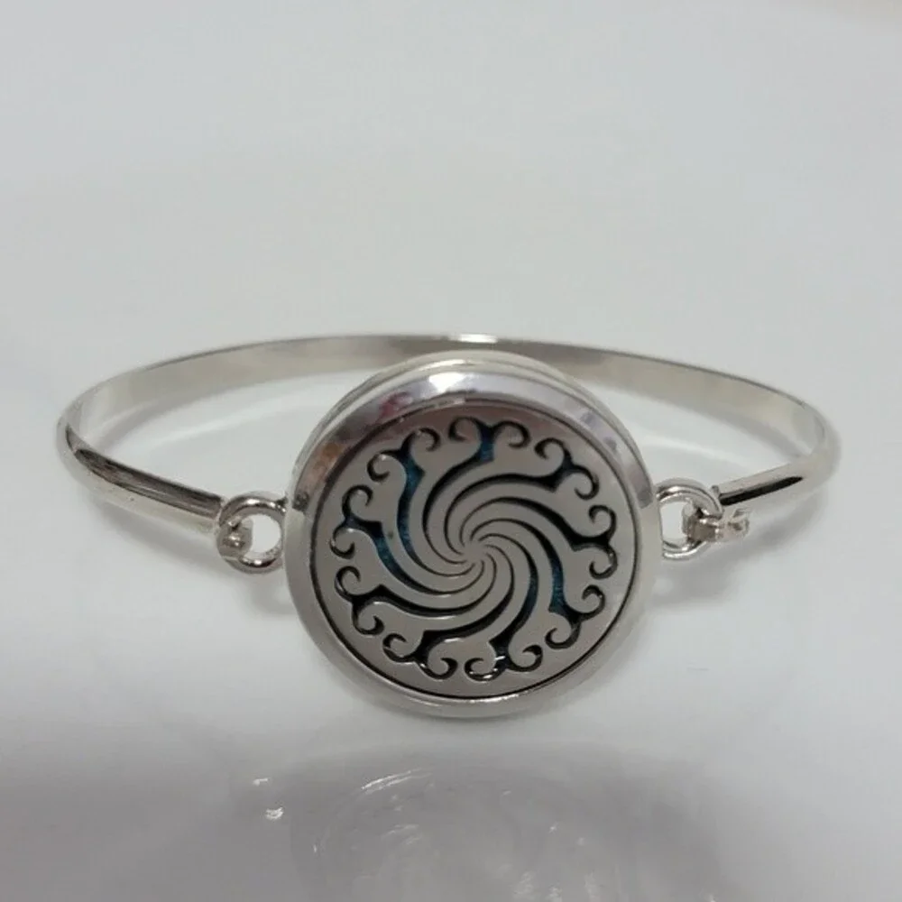 Silver aroma therapy  oil bracelet 7